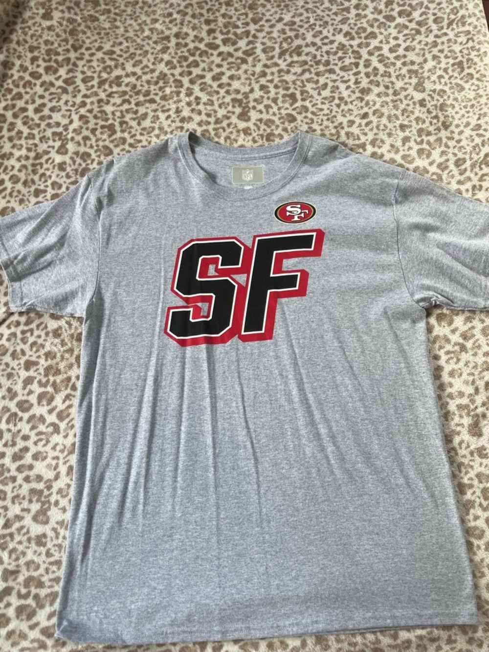 NFL Steel Heather Gray Graphic Tee with Black Logo